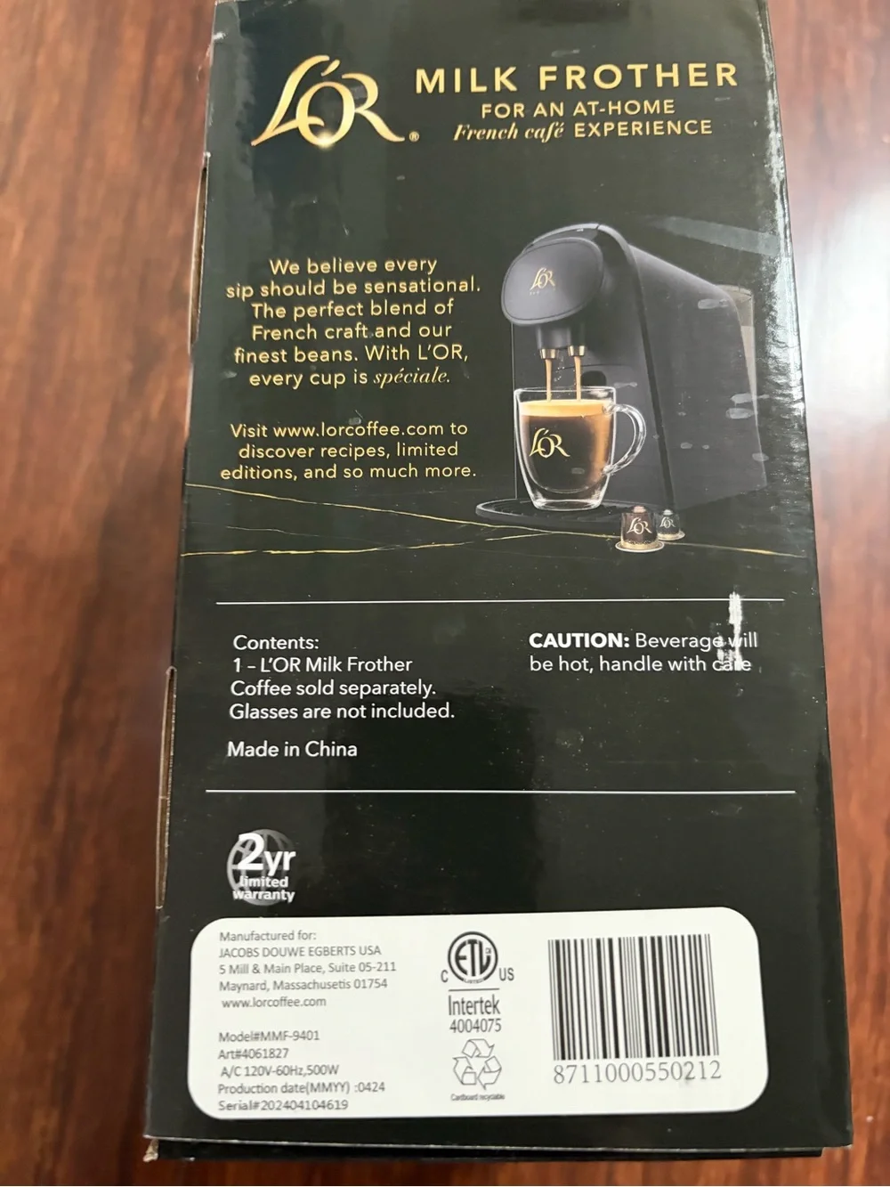 L’OR Milk Frother – Electric Milk Steamer